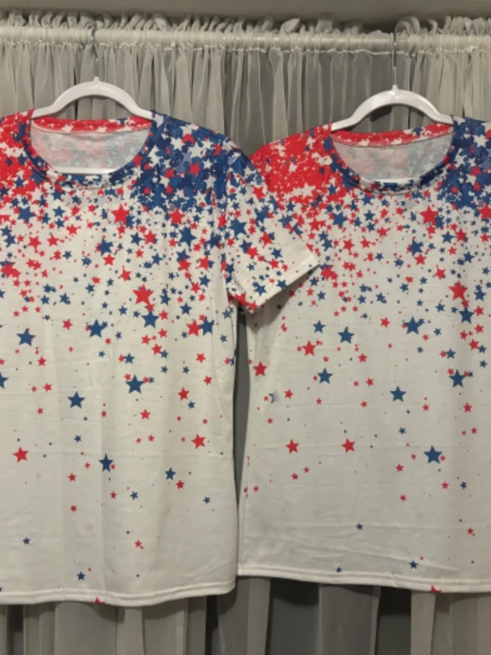 Two Star Spangled Patriotic Shirts for Women - Small and Medium
